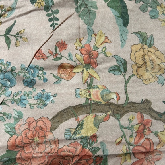 Pottery Barn Floral and Striped Patterned Fabric - Picture 5 of 9